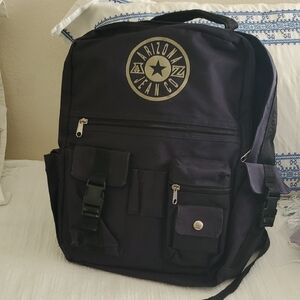 Blue Backpack with Durable Fabric and Adjustable Straps